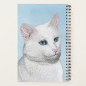 Witte kat schilderen - Kute Original Cat Art Planner (Achterkant)