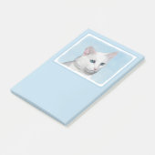 Witte kat schilderen - Kute Original Cat Art Post-it® Notes (Schuin)