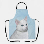 Witte kat schilderen - Kute Original Cat Art Schort (Voorkant)