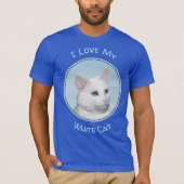 Witte kat schilderen - Kute Original Cat Art T-shirt (Voorkant)