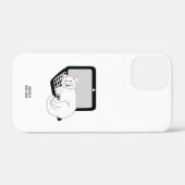 Witte kat slapen op laptop Apple iPhone 12 Mini Case-Mate iPhone Case (Achterkant (horizontaal))