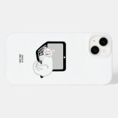 Witte kat slapen op laptop Apple iPhone 14 Plus Case-Mate iPhone Case (Achterkant (horizontaal))