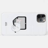 Witte kat slapen op laptop iPhone 11 Pro Max Case-Mate iPhone Case (Achterkant (horizontaal))