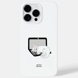Witte kat slapen op laptop iPhone 14 Pro Max Case-Mate iPhone 14 Pro Max Hoesje
