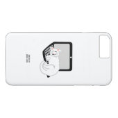 Witte kat slapen op laptop iPhone 8/7 Plus Hoesje (Achterkant (Horizontaal))