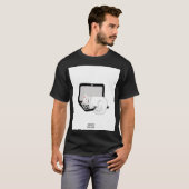 Witte kat slapen op laptop Mannen Shirt (Voorkant volledig)