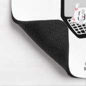 Witte kat slapen op laptop Muismat (Hoek)