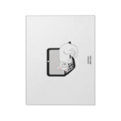 Witte kat slapen op laptop Notitieblok (Linkerzijde)