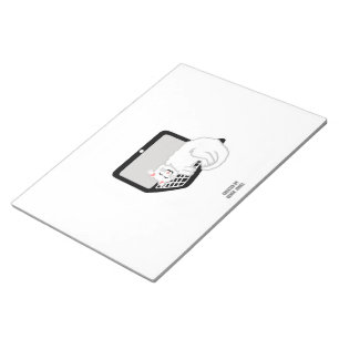 Witte kat slapen op laptop Notitieblok