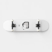 Witte kat slapen op laptop skateboard (Horizontaal)