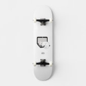 Witte kat slapen op laptop skateboard (Voorkant)