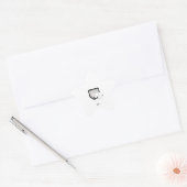 Witte kat slapen op laptop ster Sticker (Envelop)