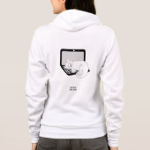 Witte Kat Slapen Op Laptop Vrouwen Zip Hoodie (Achterkant)