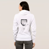Witte Kat Slapen Op Laptop Vrouwen Zip Hoodie (Achterkant volledig)