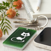 Witte kat sleutelhanger (Voorkant Rechts)