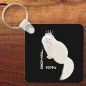 Witte kat sleutelhanger (Voorkant)