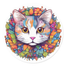 Witte Kat Stickers