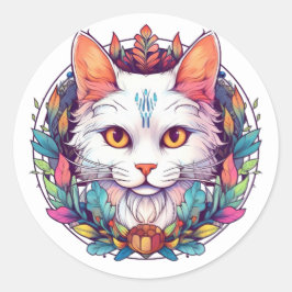 Witte Kat Stickers
