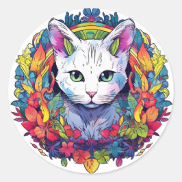 Witte Kat Stickers