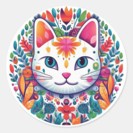 Witte Kat Stickers