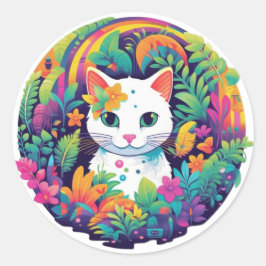 Witte Kat Stickers