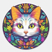Witte Kat Stickers (Voorkant)