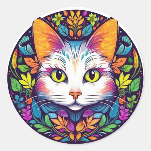 Witte Kat Stickers (Voorkant)