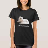 Witte kat t-shirt (Voorkant)