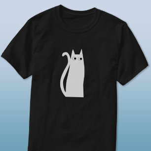 Witte kat t-shirt