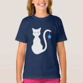 Witte kat T-Shirt (Kind) (Voorkant)