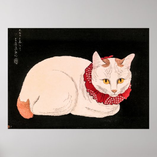  Witte Kat - Takahashi Shotei Poster (Voorkant)
