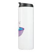 witte kat thermosbeker (Geroteerd rechts)