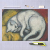 Witte kat tissuepapier (Craft)