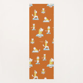 Witte kat uit verschillende Yoga Poses Yoga Mat (Voorkant)