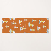 Witte kat uit verschillende Yoga Poses Yoga Mat (Voorkant (horizontaal))