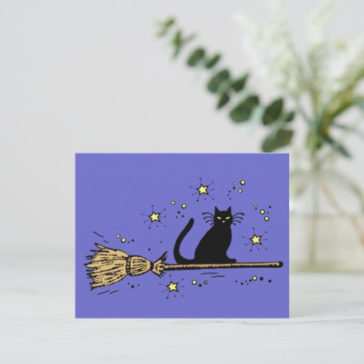 Witte kat-uitnodigkaart kaart (Staand voorkant)