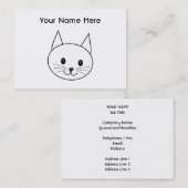 Witte kat visitekaartje (Voorkant / Achterkant)