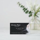 Witte kat Visitekaartje (Staand voorkant)