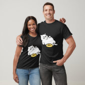Witte kat vol met voedsel t-shirt (Unisex)