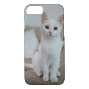 Witte kat   Zazzle_Growshop. iPhone 8/7 Hoesje
