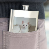 Witte kat | Zazzle_Growshop. Flacon (Voorbeeld)