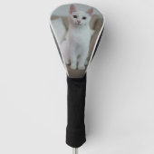 Witte kat | Zazzle_Growshop. Golfheadcover (Voorkant)