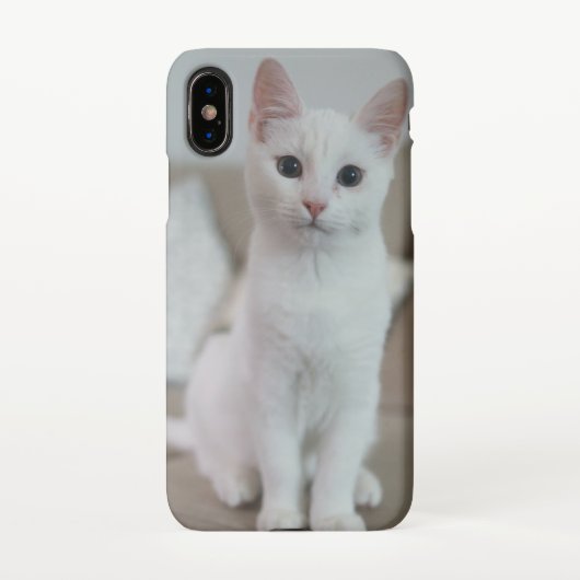 Witte kat | Zazzle_Growshop. iPhone Hoesje (Achterkant)