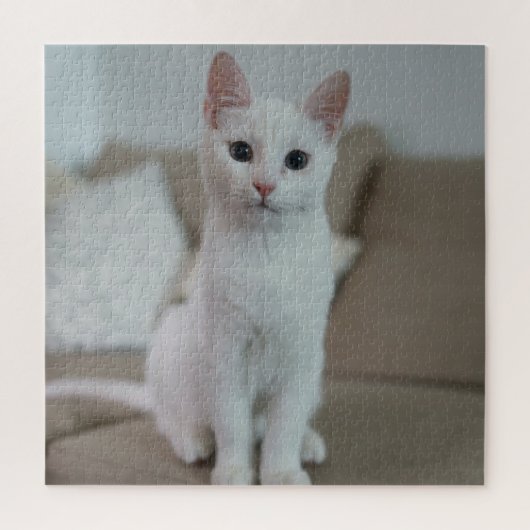 Witte kat | Zazzle_Growshop. Legpuzzel (Verticaal)