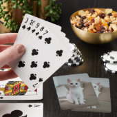 Witte kat | Zazzle_Growshop. Pokerkaarten (Insitu)
