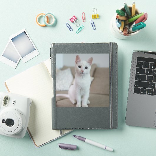Witte kat | Zazzle_Growshop. Sticker (iPad Cover)