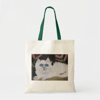 Witte kat/zwarte kat-Canvas tas