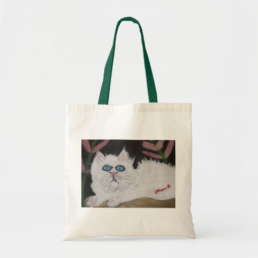 Witte kat/zwarte kat-Canvas tas (Voorkant)