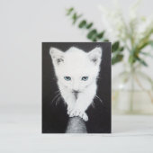 Witte katjes Teken Briefkaart (Staand voorkant)