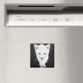 Witte katjes Teken Magneet (Insitu (Vaatwasser))